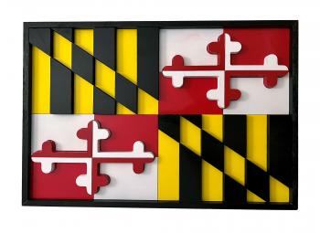 Maryland State Flag Sign - 12" x 18"