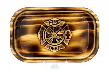 Fire Department Logo Engraved Desk Valet Tray - 6" x 9.5"