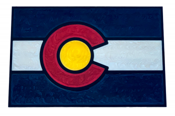 Colorado Flag Epoxy Wall Art - 11" x 17"