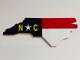NC Flag State Outline Sign - 23" x 9"